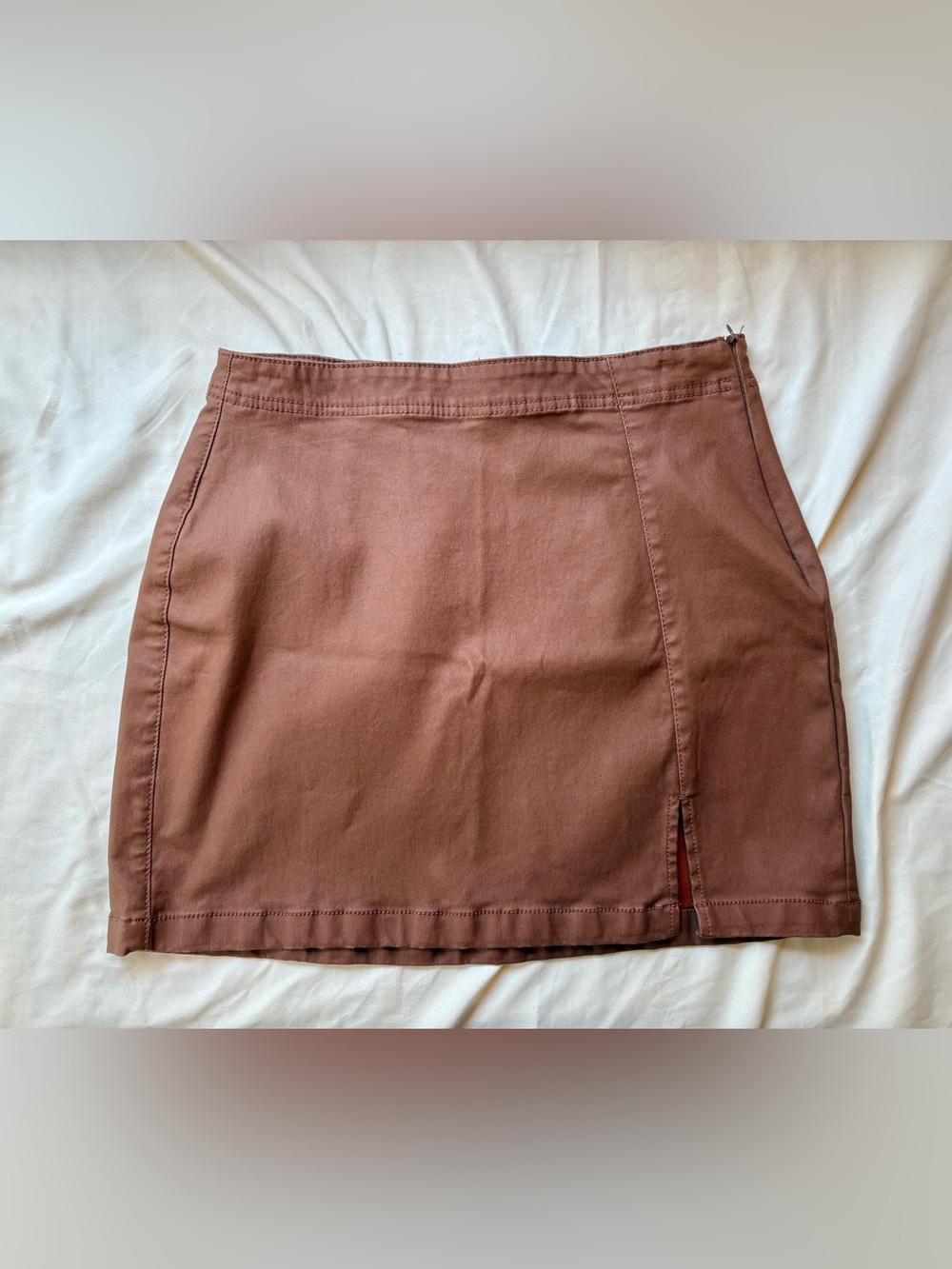 Indigo Rising Brown Faux Leather Mini Skirt - Classic Women's Staple Size M